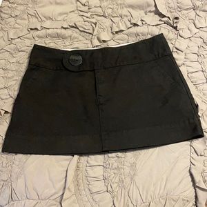 Free People black denim skirt